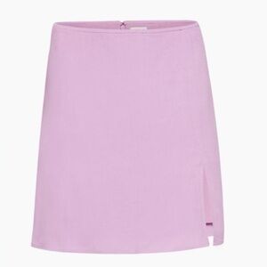Aritzia Sunday Best Tatiana Skirt- Amethyst Lilac Crepe Slit Mini Skirt